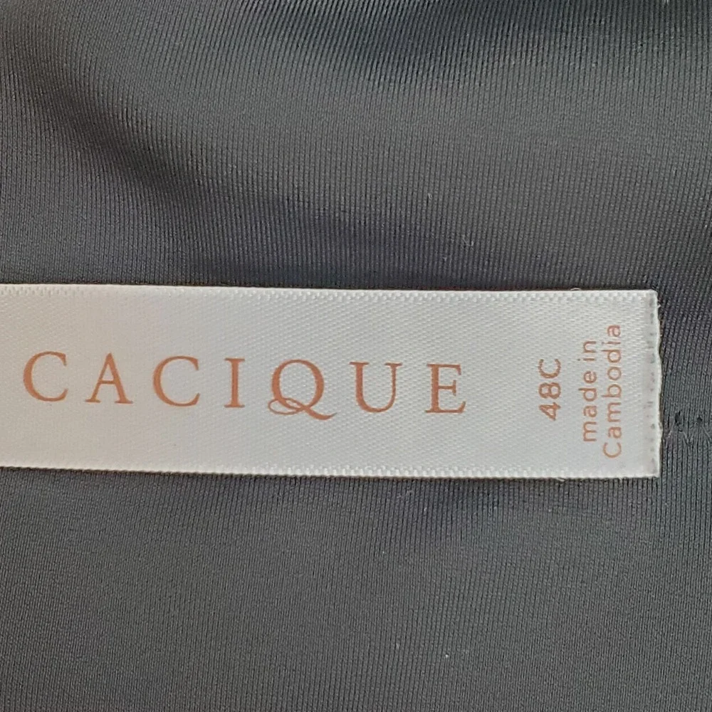Cacique Women Bra 48C Black Boost Plunge Underwired Adjustable Straps